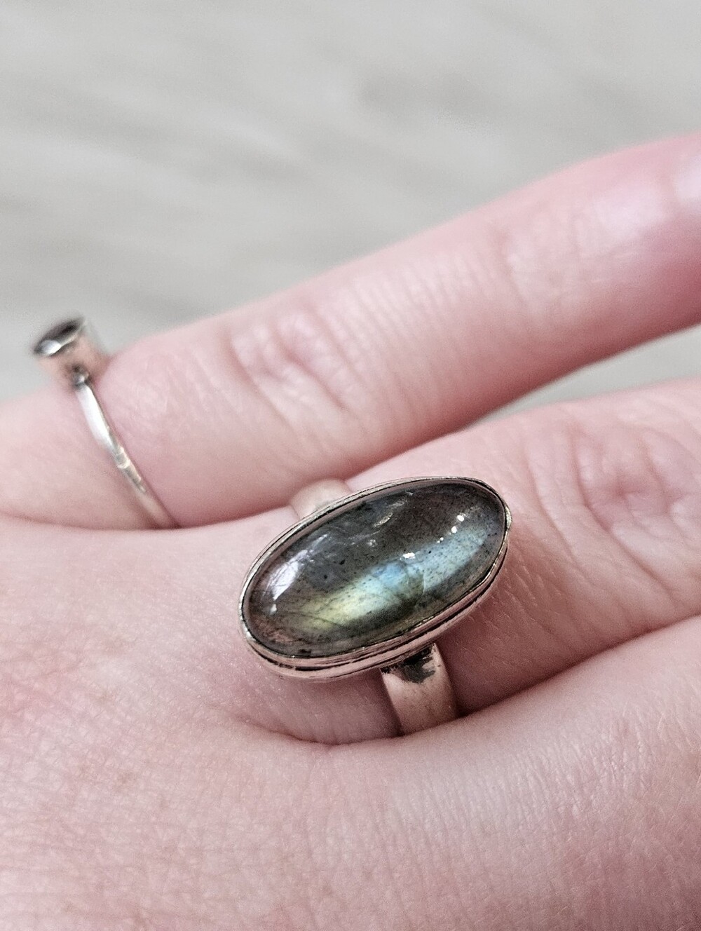 925 Labradorite Ring (7.75)